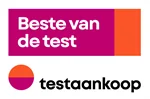 Logo van Test Aankoop met de tekst 'Beste van de test'.
